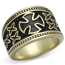 Load image into Gallery viewer, TK2469 - IP Antique Copper Stainless Steel Ring with Epoxy  in Jet