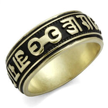 Load image into Gallery viewer, TK2471 - IP Antique Copper Stainless Steel Ring with Epoxy  in Jet