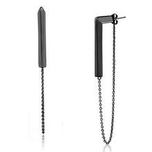 Load image into Gallery viewer, TK2535 - IP Light Black  (IP Gun) Stainless Steel Earrings with No Stone