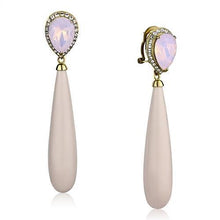 Load image into Gallery viewer, TK2543 - IP Gold(Ion Plating) Stainless Steel Earrings with Top Grade Crystal  in Light Rose