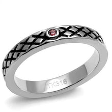 Load image into Gallery viewer, TK2566 - High polished (no plating) Stainless Steel Ring with Top Grade Crystal  in Rose