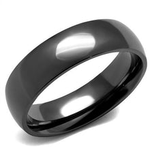 Load image into Gallery viewer, TK2581 IP Light Black  (IP Gun) Stainless Steel Ring with No Stone in No Stone
