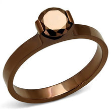 Load image into Gallery viewer, TK2593 - IP Coffee light Stainless Steel Ring with AAA Grade CZ  in Light Coffee