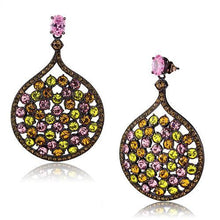 Load image into Gallery viewer, TK2630 - IP Coffee light Stainless Steel Earrings with AAA Grade CZ  in Rose
