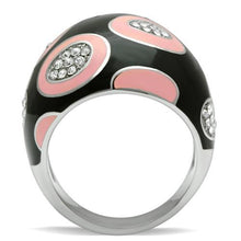 Load image into Gallery viewer, TK263 - High polished (no plating) Stainless Steel Ring with Top Grade Crystal  in Clear