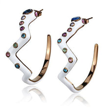 Load image into Gallery viewer, TK2729 - IP Coffee light Stainless Steel Earrings with Top Grade Crystal  in Multi Color