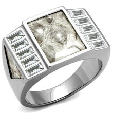 Load image into Gallery viewer, TK2784 - No Plating Stainless Steel Ring with AAA Grade CZ  in Clear