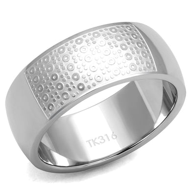 TK2945 - High polished (no plating) Stainless Steel Ring with No Stone