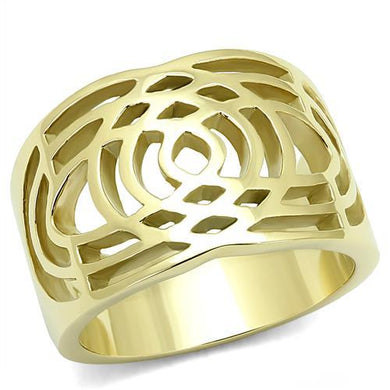 TK3119 - IP Gold(Ion Plating) Stainless Steel Ring with No Stone