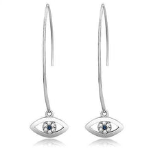 Load image into Gallery viewer, TK3148 - High polished (no plating) Stainless Steel Earrings with Top Grade Crystal  in Montana