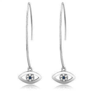 TK3148 - High polished (no plating) Stainless Steel Earrings with Top Grade Crystal  in Montana