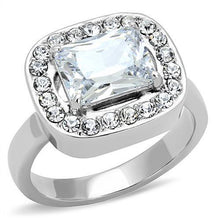 Load image into Gallery viewer, TK3209 - High polished (no plating) Stainless Steel Ring with AAA Grade CZ  in Clear