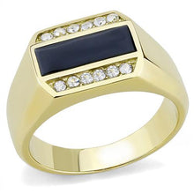 Load image into Gallery viewer, TK3222 - IP Gold(Ion Plating) Stainless Steel Ring with AAA Grade CZ  in Clear
