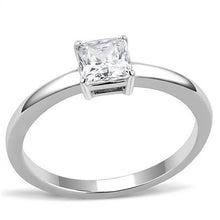 Load image into Gallery viewer, TK3250 - High polished (no plating) Stainless Steel Ring with AAA Grade CZ  in Clear