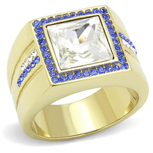 Load image into Gallery viewer, TK3269 - IP Gold(Ion Plating) Stainless Steel Ring with Top Grade Crystal  in Clear