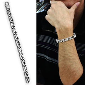 TK334 - High polished (no plating) Stainless Steel Bracelet with No Stone