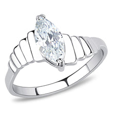Load image into Gallery viewer, TK3429 - High polished (no plating) Stainless Steel Ring with AAA Grade CZ  in Clear