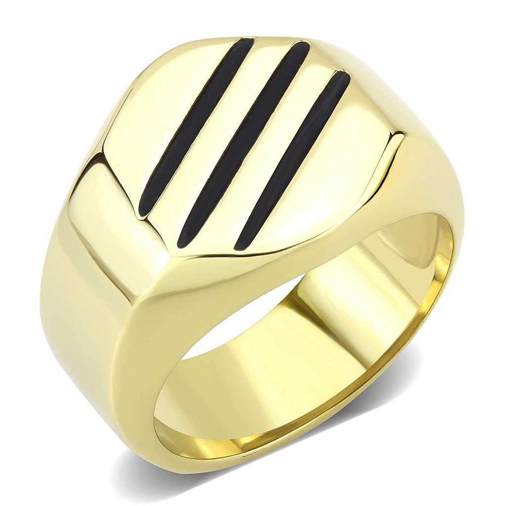 TK3598 - IP Gold(Ion Plating) Stainless Steel Ring with No Stone