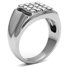 Load image into Gallery viewer, TK359 - High polished (no plating) Stainless Steel Ring with Top Grade Crystal  in Clear