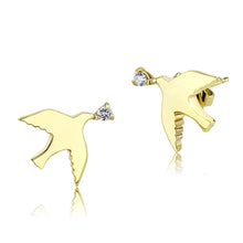 Load image into Gallery viewer, TK3603 - IP Gold(Ion Plating) Stainless Steel Earrings with AAA Grade CZ  in Clear