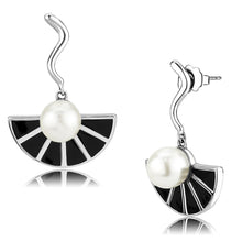 Load image into Gallery viewer, TK3612 - No Plating Stainless Steel Earrings with Synthetic Pearl in White