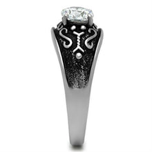 Load image into Gallery viewer, TK373 - High polished (no plating) Stainless Steel Ring with AAA Grade CZ  in Clear