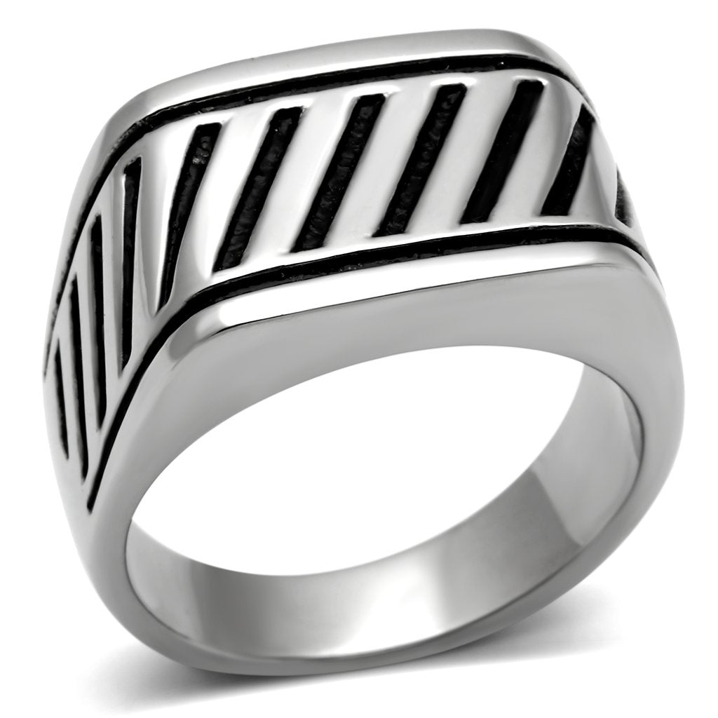 TK380 - High polished (no plating) Stainless Steel Ring with No Stone