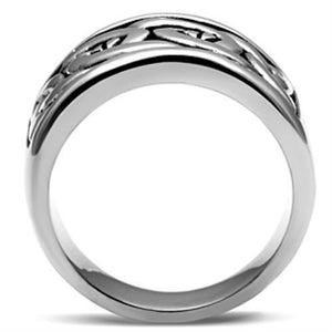 TK381 - High polished (no plating) Stainless Steel Ring with No Stone