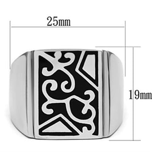 TK384 - High polished (no plating) Stainless Steel Ring with No Stone
