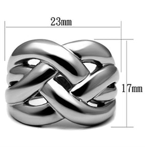 TK396 - High polished (no plating) Stainless Steel Ring with No Stone