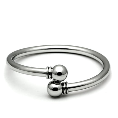 TK401 - High polished (no plating) Stainless Steel Bangle with No Stone