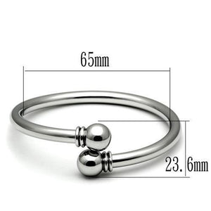TK401 - High polished (no plating) Stainless Steel Bangle with No Stone