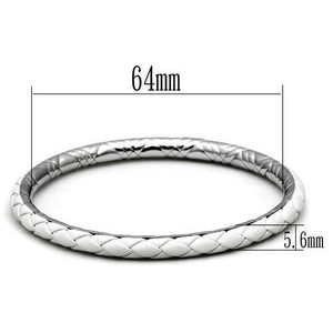 TK406 - High polished (no plating) Stainless Steel Bangle with No Stone
