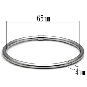 TK409 - High polished (no plating) Stainless Steel Bangle with No Stone