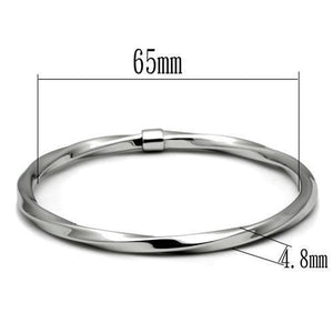 TK410 - High polished (no plating) Stainless Steel Bangle with No Stone