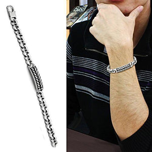 TK438 - High polished (no plating) Stainless Steel Bracelet with No Stone