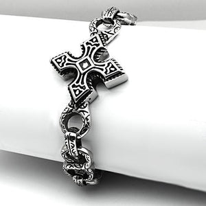 TK439 - High polished (no plating) Stainless Steel Bracelet with No Stone