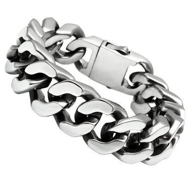 TK445 - High polished (no plating) Stainless Steel Bracelet with No Stone