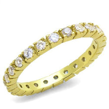 Load image into Gallery viewer, TK45202G - IP Gold(Ion Plating) Stainless Steel Ring with AAA Grade CZ  in Clear