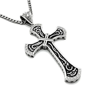 TK456 - High polished (no plating) Stainless Steel Chain Pendant with No Stone