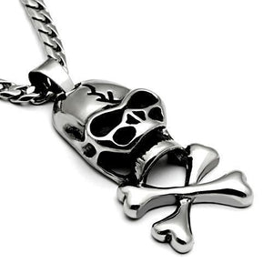 TK457 - High polished (no plating) Stainless Steel Necklace with No Stone