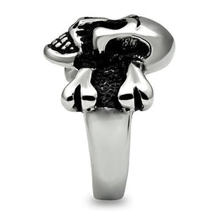 TK474 - High polished (no plating) Stainless Steel Ring with No Stone