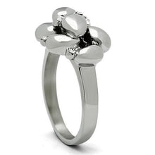 Load image into Gallery viewer, TK476 - High polished (no plating) Stainless Steel Ring with Top Grade Crystal  in Clear