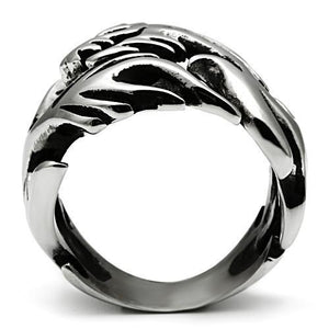 TK479 - High polished (no plating) Stainless Steel Ring with No Stone