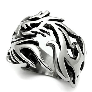 TK479 - High polished (no plating) Stainless Steel Ring with No Stone