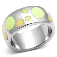 Load image into Gallery viewer, TK513 - High polished (no plating) Stainless Steel Ring with Epoxy  in Multi Color