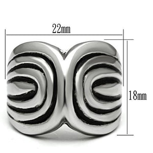 TK521 - High polished (no plating) Stainless Steel Ring with No Stone