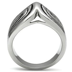 TK521 - High polished (no plating) Stainless Steel Ring with No Stone