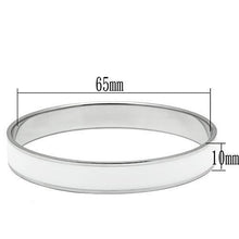 Load image into Gallery viewer, TK536 - High polished (no plating) Stainless Steel Bangle with Epoxy  in White