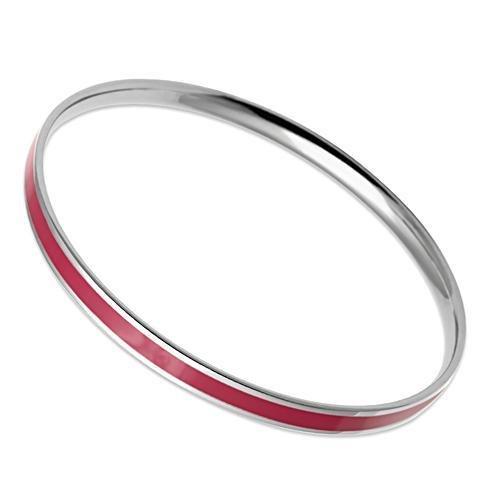 TK538 - High polished (no plating) Stainless Steel Bangle with Epoxy  in Siam